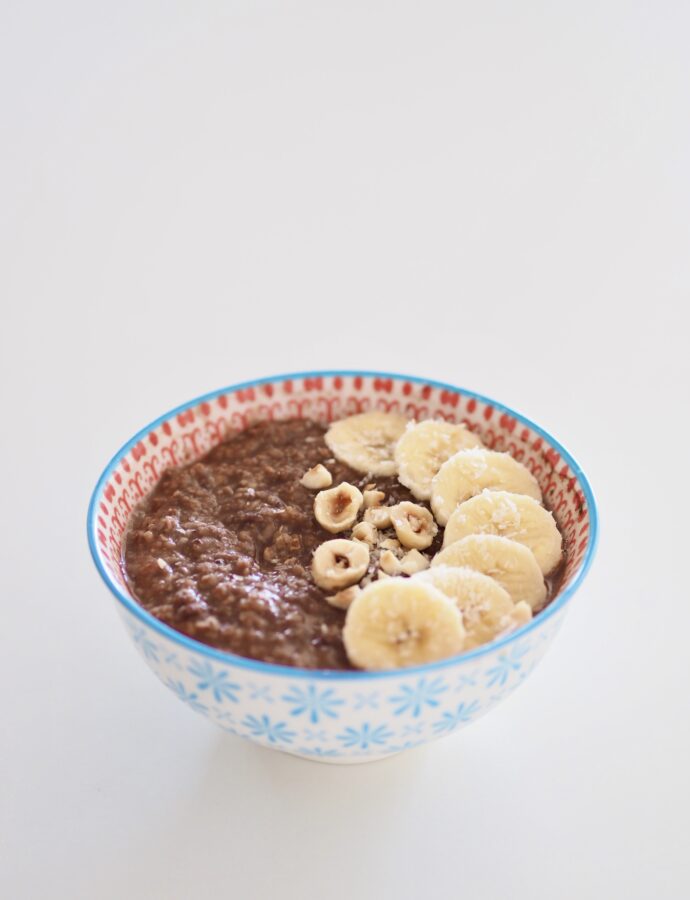 Porridge de chocolate saludable